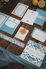 Load image into Gallery viewer, Mediterranean style wedding stationary collection
