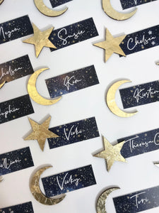 Bristol Collection celestial place names with gold or silver leaf favours