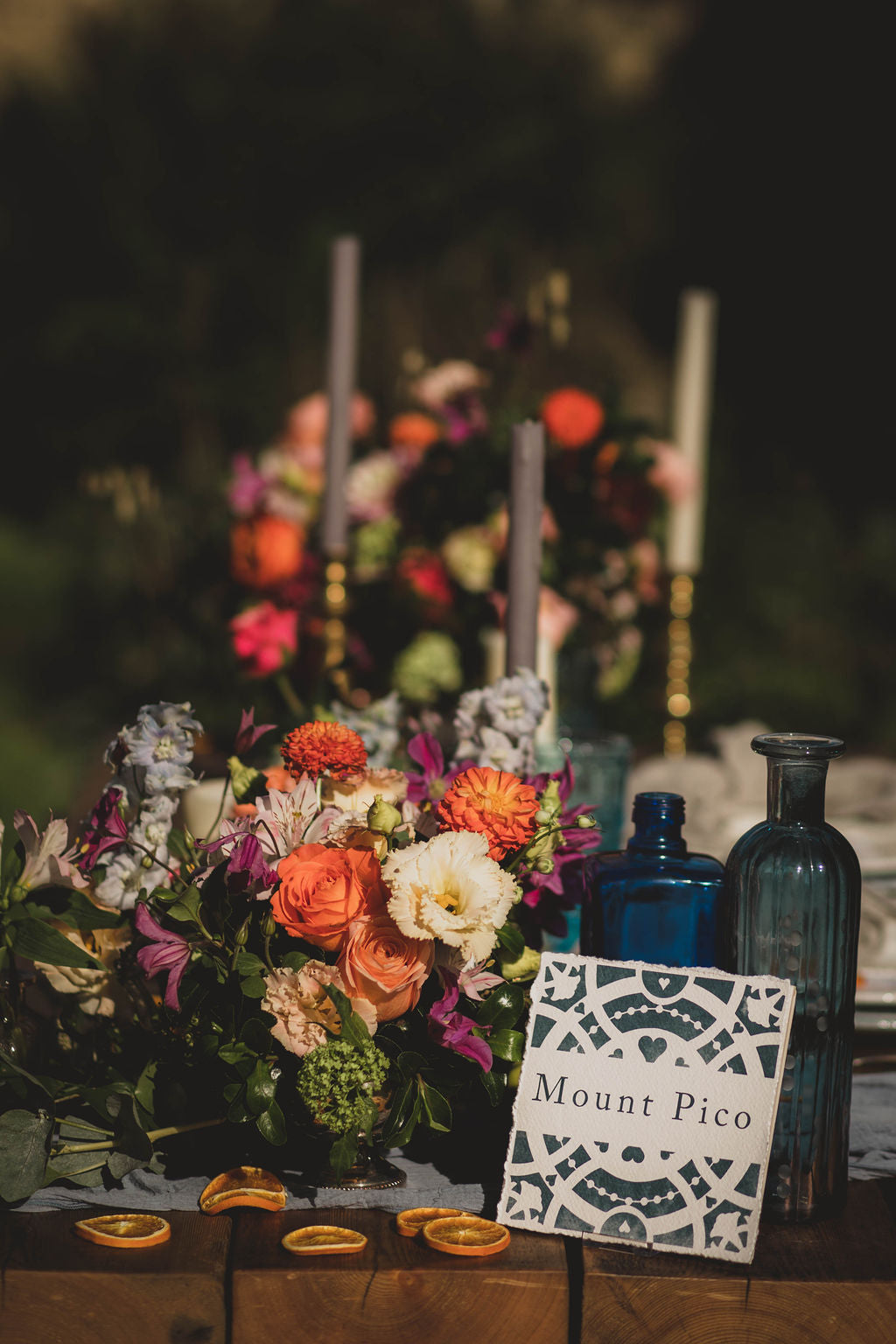 Mediterranean wedding style table names