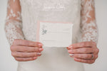 Load image into Gallery viewer, Grey, white and pink floral wedding rsvp

