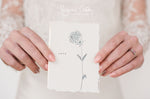 Load image into Gallery viewer, Grey love and floral themed wedding invite

