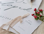 Load image into Gallery viewer, Handcrafted vow book with her vows
