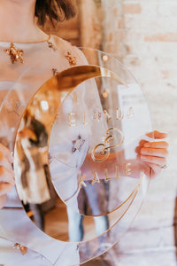 Crescent Moon Wedding Sign