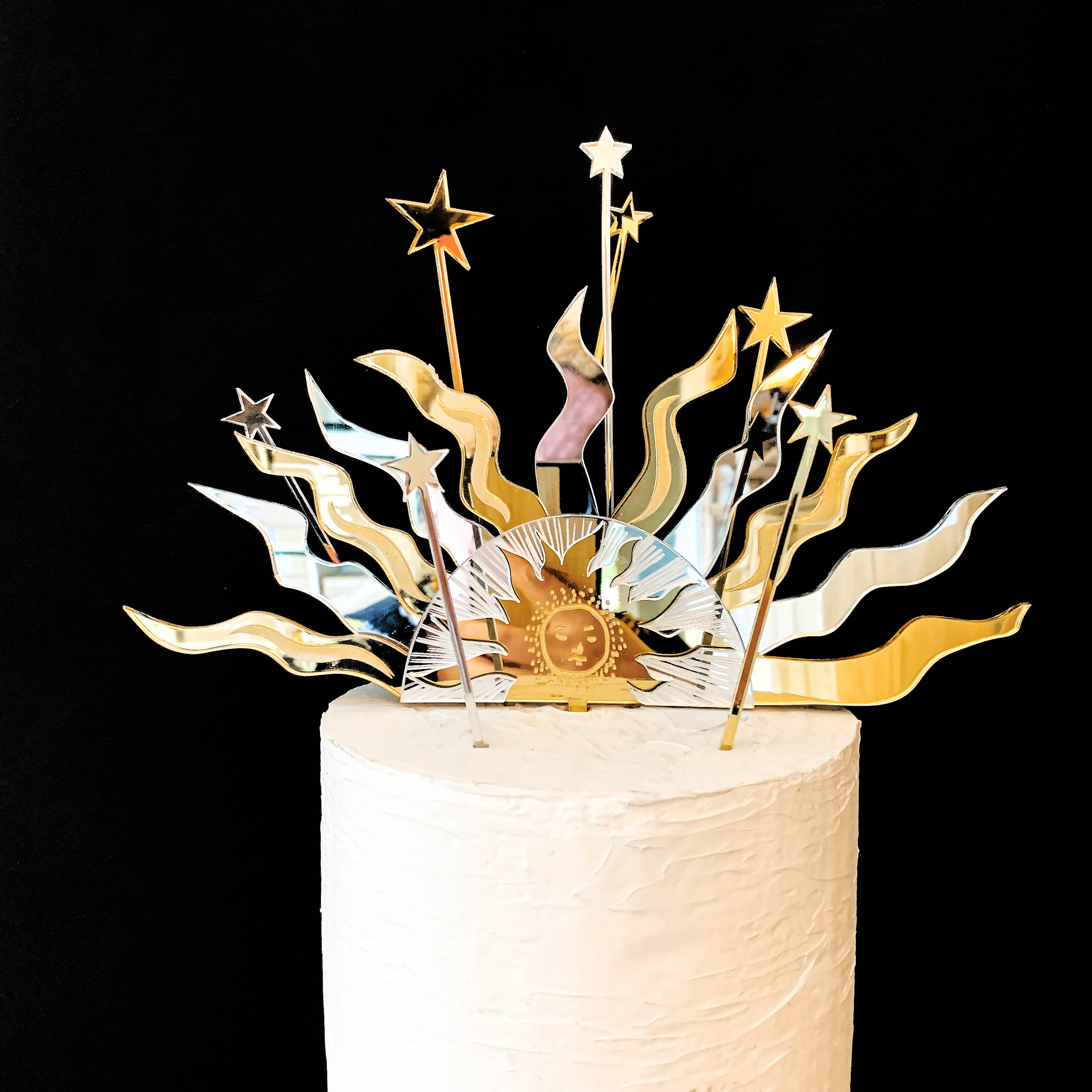 Dramatic Sun Cake Topper