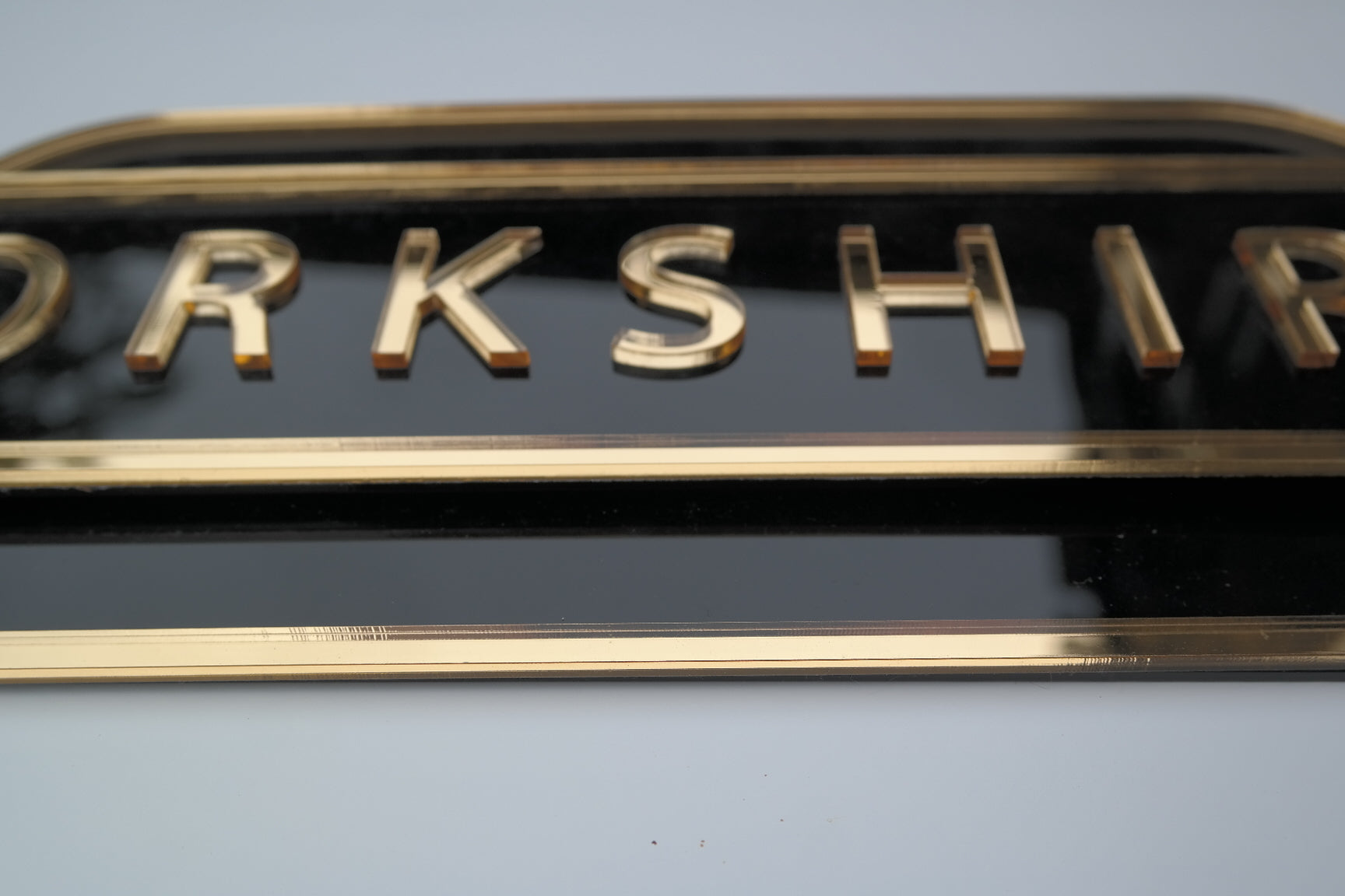 Black & Gold yorkshire railway sign for home decoration.