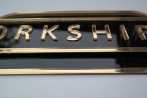 Black & Gold yorkshire railway sign for home decoration.